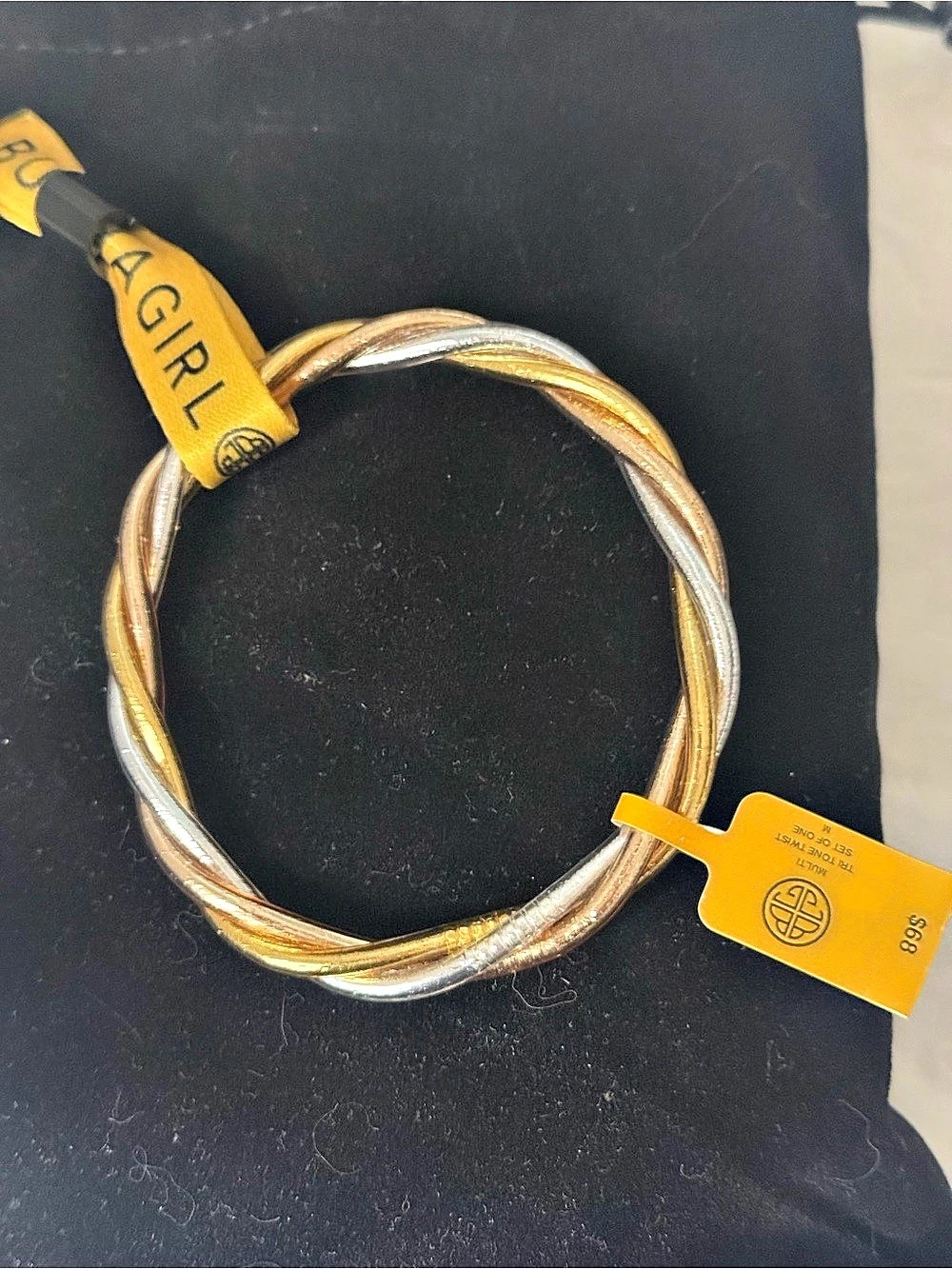 Buddha girl Twisted Two-Tone Bracelet NWT